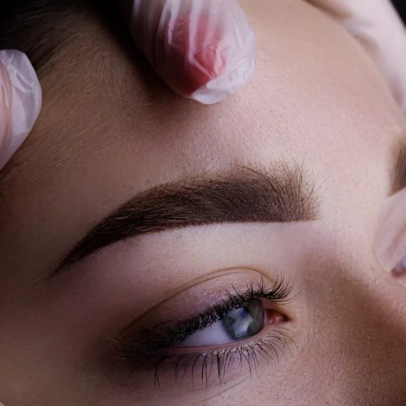 Image of a brow service at Lusso Hair Studio & Spa located in Winston-Salem, NC.