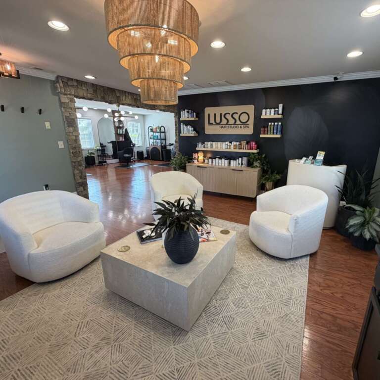 Image of lobby at Lusso Hair Studio & Spa located in Winston-Salem, NC