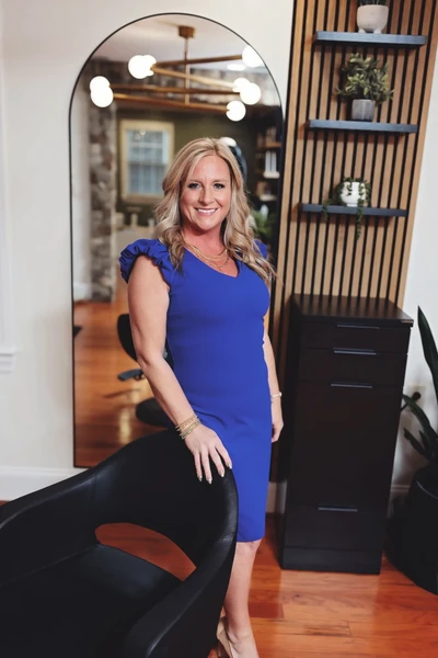 Hairstylist, Brandi Tedder, at Lusso Hair Studio & Spa located in Winston-Salem, NC