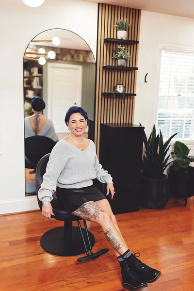 Hairstylist, Jessica Espinosa-Grubbs, at Lusso Hair Studio & Spa located in Winston-Salem, NC